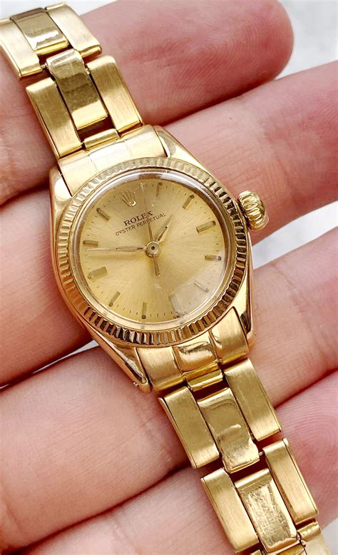 ladies vintage gold rolex.